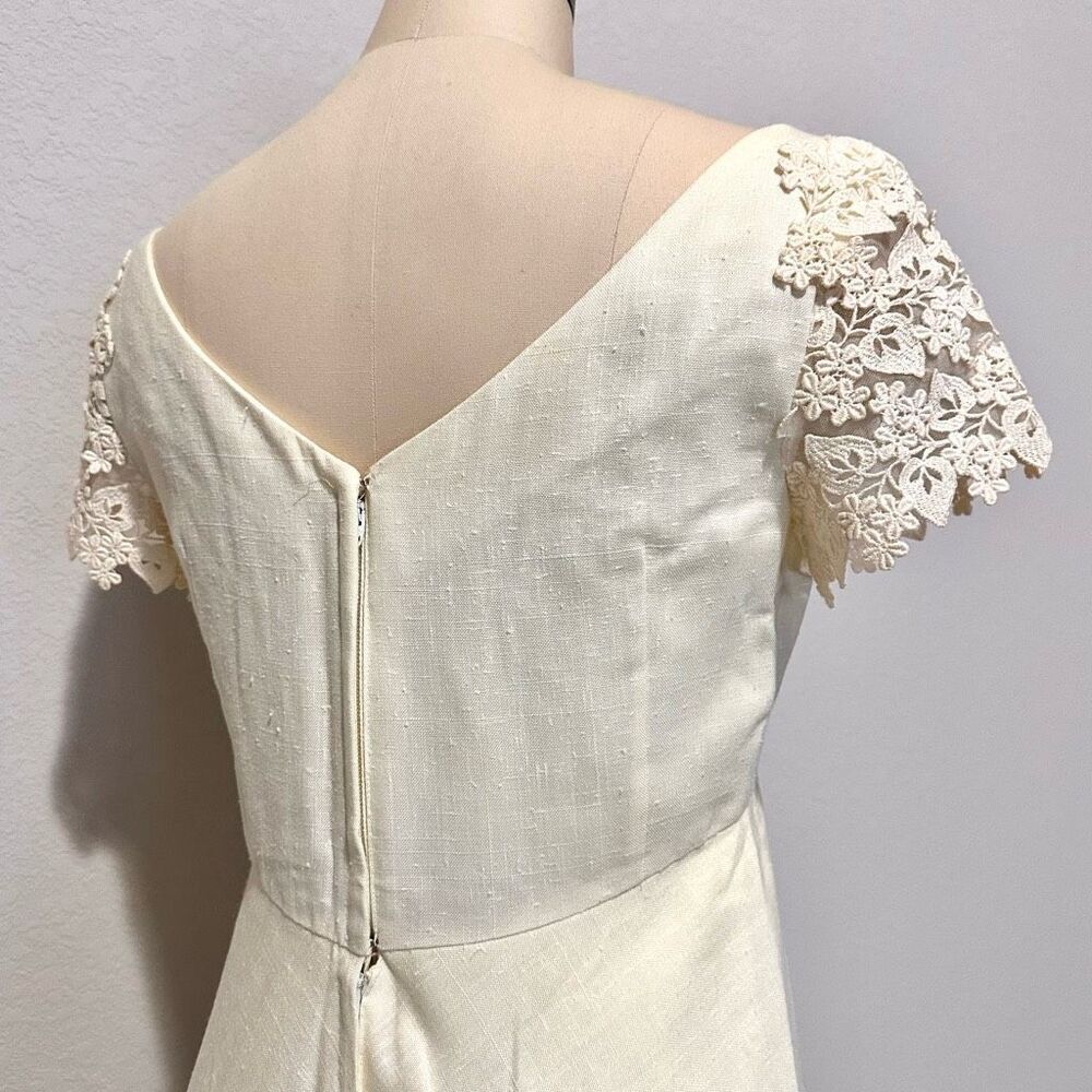 Vtg 70s House of Bianchi Empire Waist Maxi Dress XS Prairie Romantic Edwardian - Picture 8 of 12